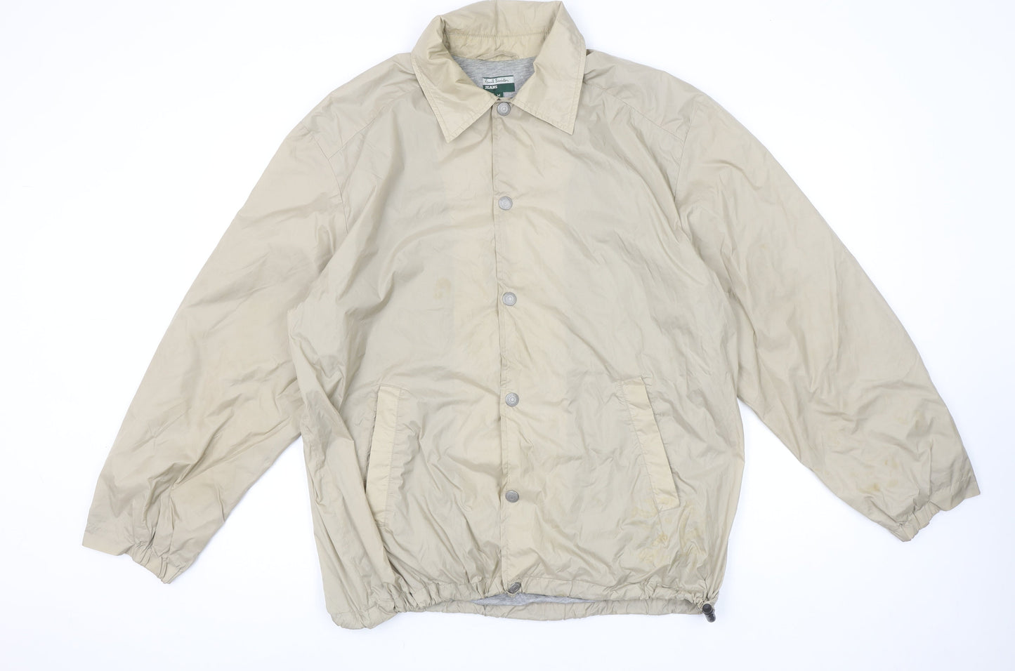 Paul Smith Jeans Men's Beige Medium Coach Jacket Polyamide Casual