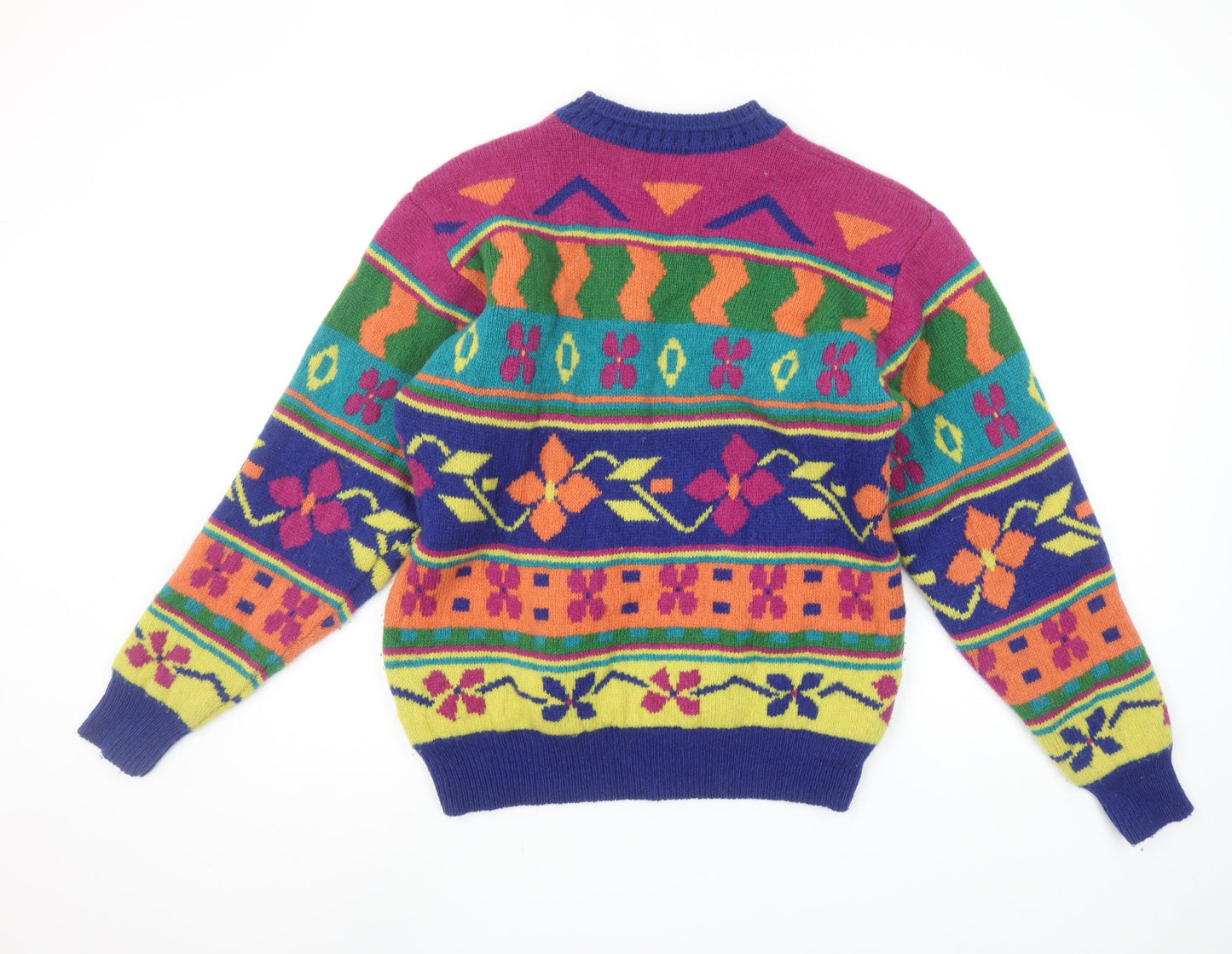 Kappa Womens Multicoloured Wool Crew Neck Retro Jumper M