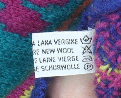 Kappa Womens Multicoloured Wool Crew Neck Retro Jumper M