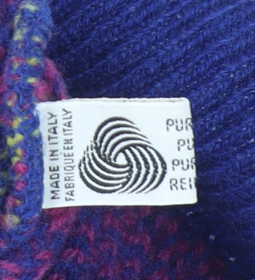 Kappa Womens Multicoloured Wool Crew Neck Retro Jumper M