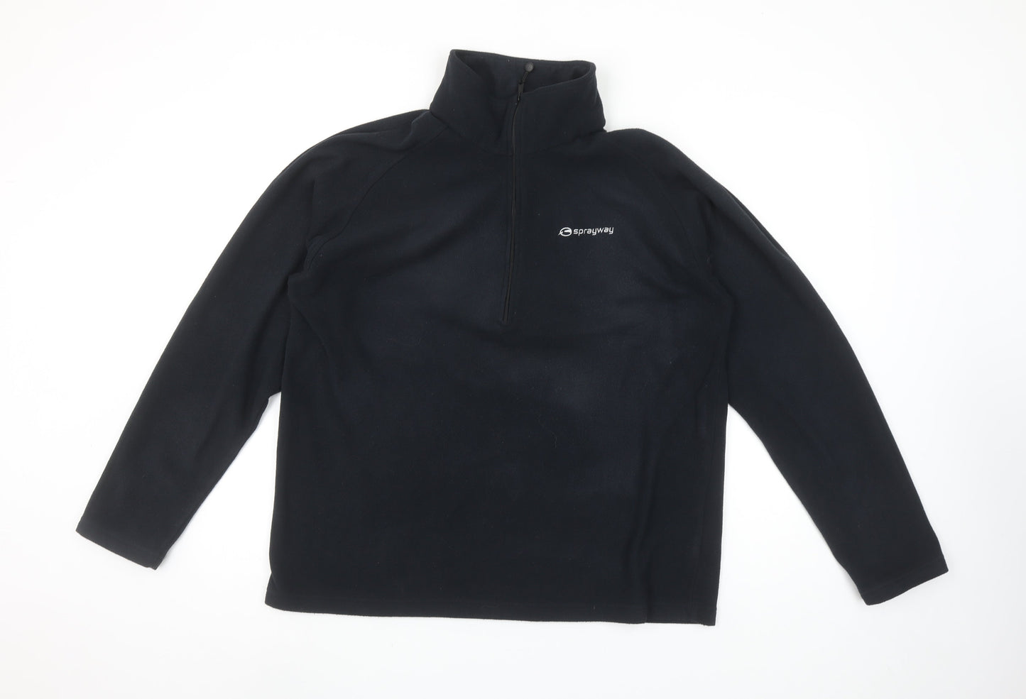 Sprayway Men’s Black Fleece 1/2 Zip Pullover Sweatshirt Size M