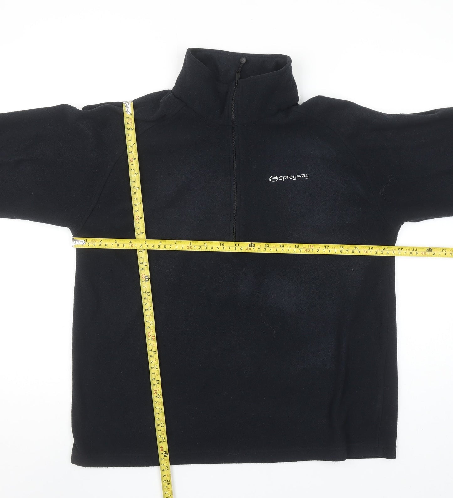 Sprayway Men’s Black Fleece 1/2 Zip Pullover Sweatshirt Size M