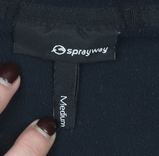 Sprayway Men’s Black Fleece 1/2 Zip Pullover Sweatshirt Size M