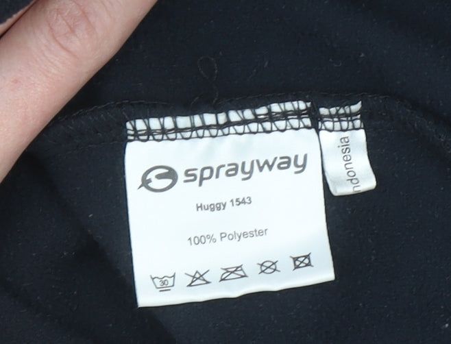Sprayway Men’s Black Fleece 1/2 Zip Pullover Sweatshirt Size M