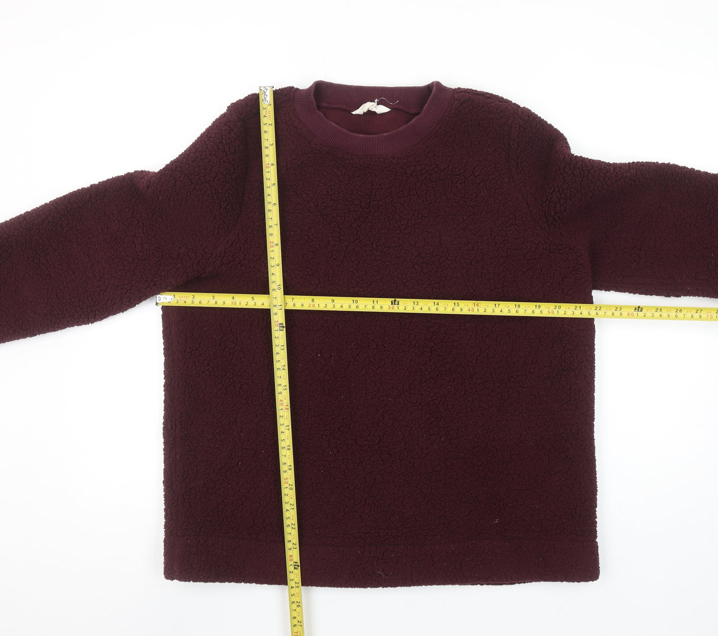Seasalt Cornwall Women’s Burgundy Recycled Fleece Sweatshirt UK 12