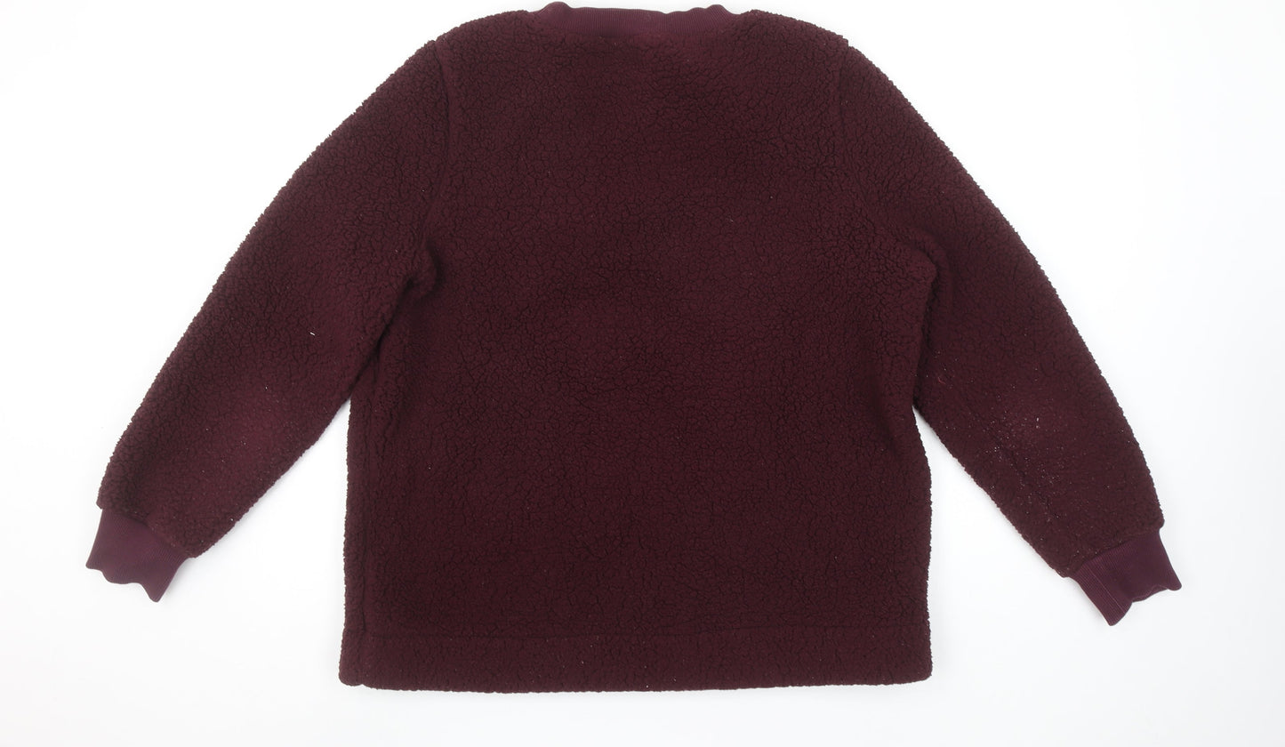 Seasalt Cornwall Women’s Burgundy Recycled Fleece Sweatshirt UK 12