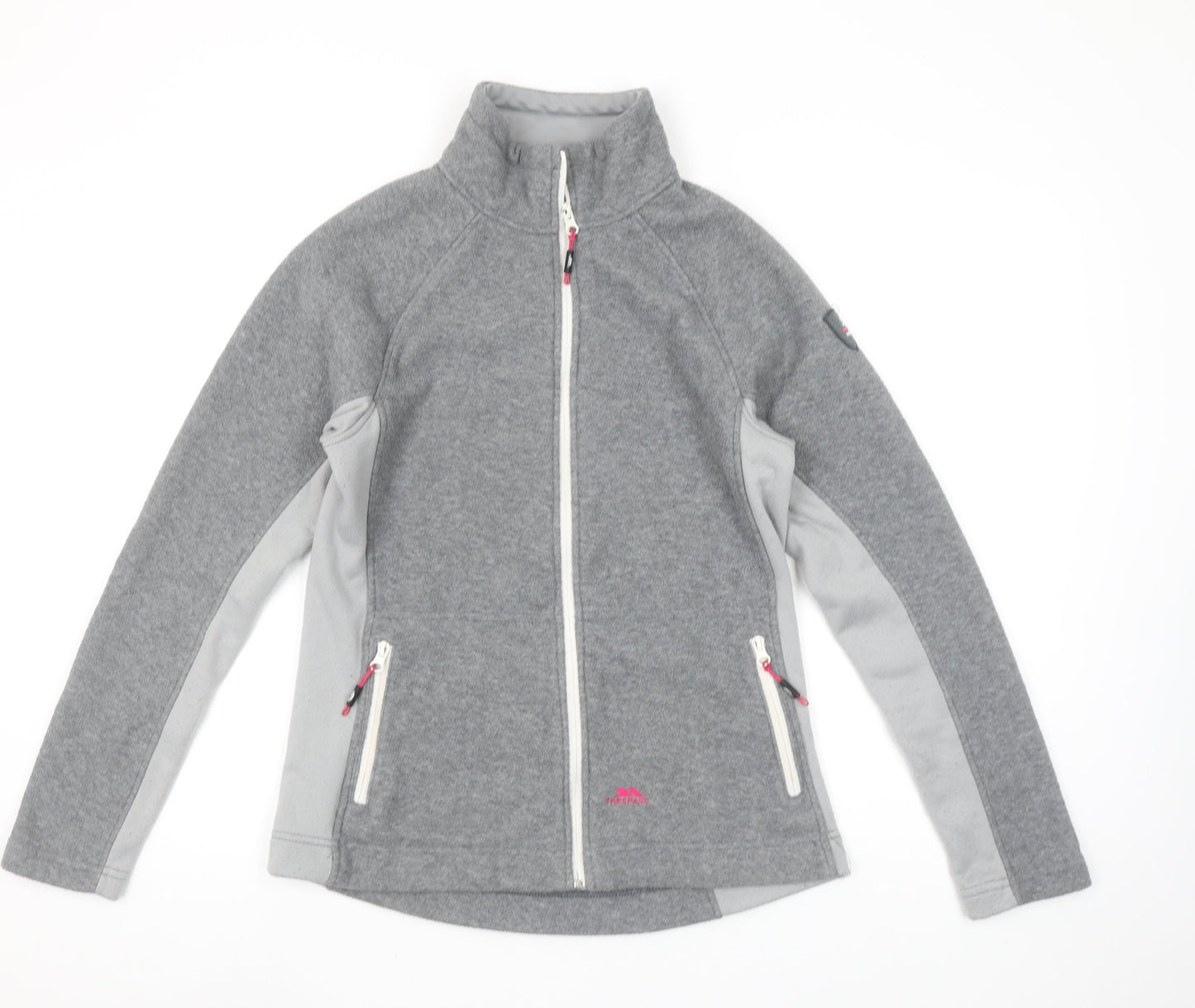 Trespass Womens Grey Soft Shell Fleece Jacket UK 12 M Full Zip