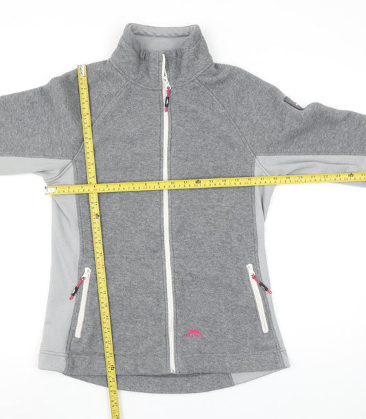 Trespass Womens Grey Soft Shell Fleece Jacket UK 12 M Full Zip