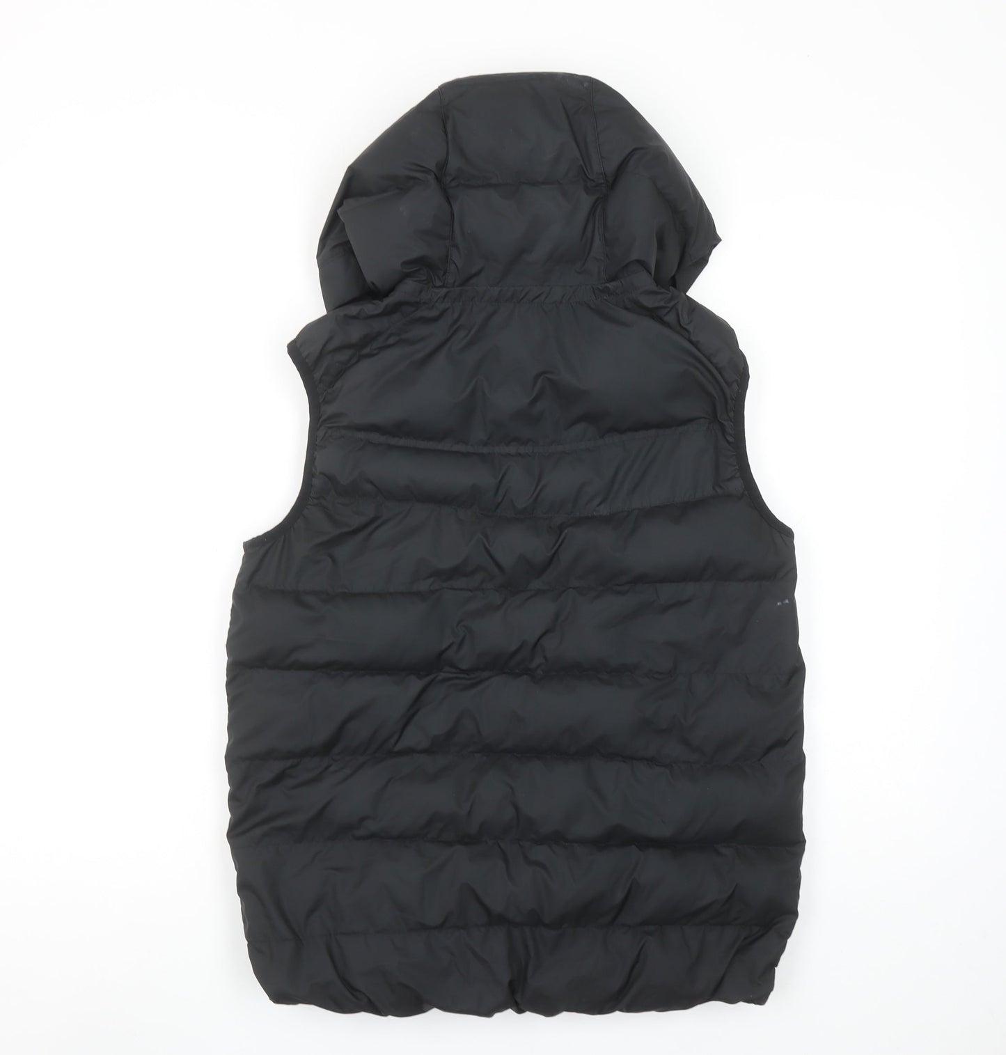 Nike Boys Black Hooded Puffer Gilet 12-13 Years Regular Fit