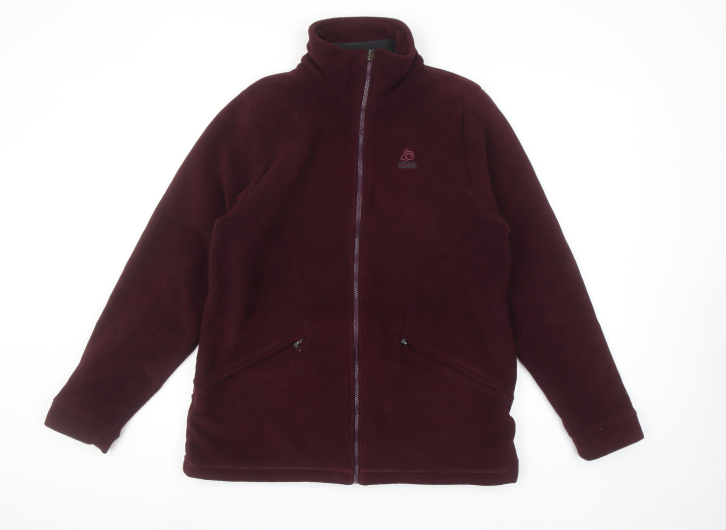 Craghoppers Women's Purple Fleece Jacket Size 12 Thermal Full Zip