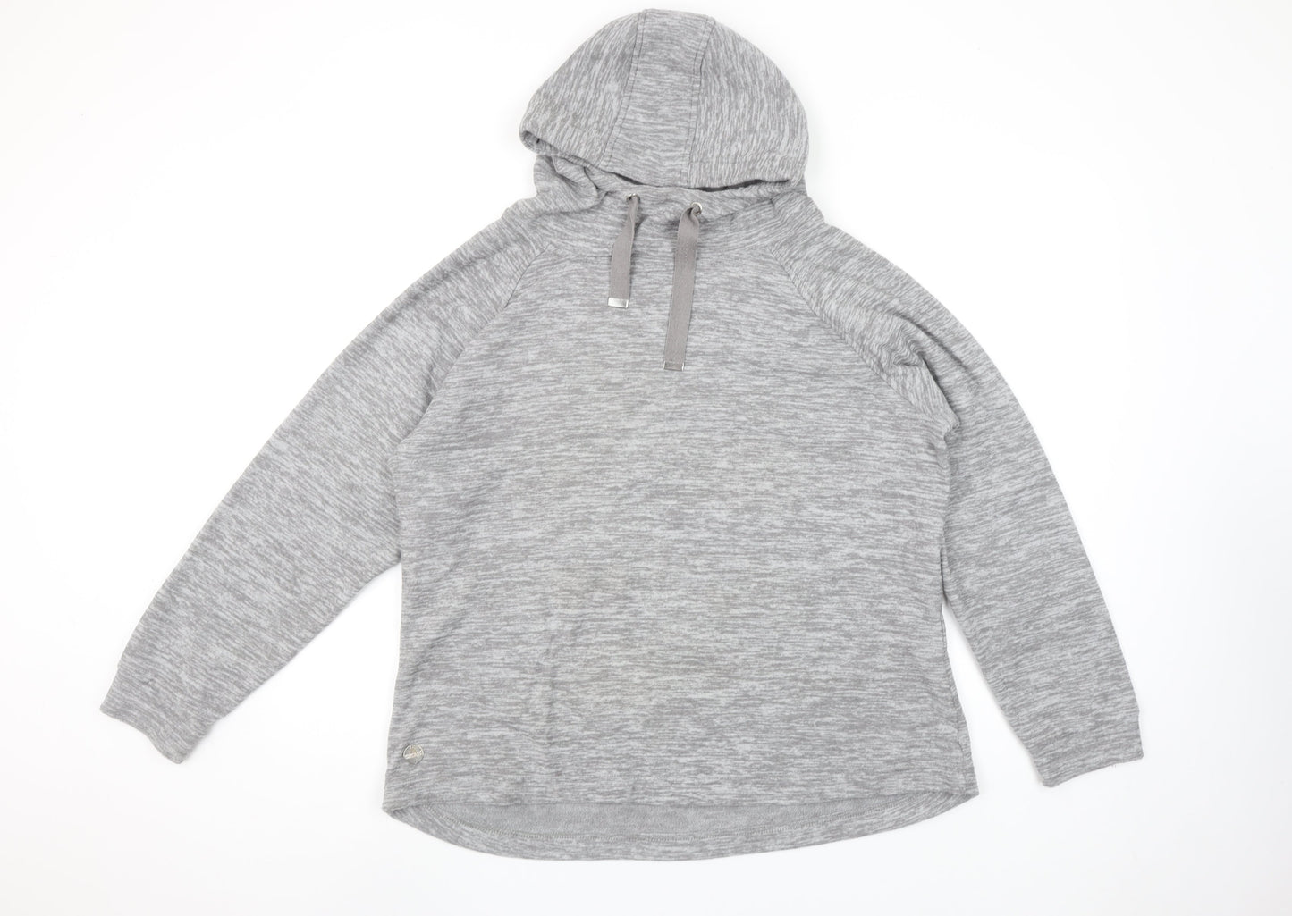 Regatta Womens Grey Hooded Pullover Hoodie Size 18 Polyester