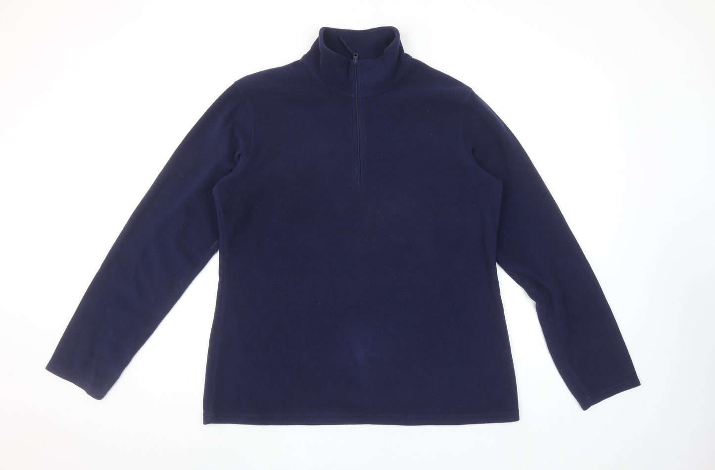 Mountain Warehouse Women's Navy Fleece Pullover Sweatshirt L 1/2 Zip Warm Winter Top