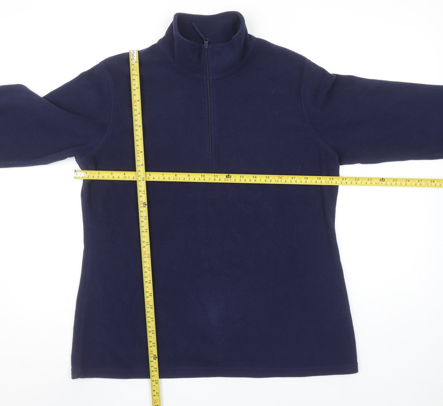 Mountain Warehouse Women's Navy Fleece Pullover Sweatshirt L 1/2 Zip Warm Winter Top