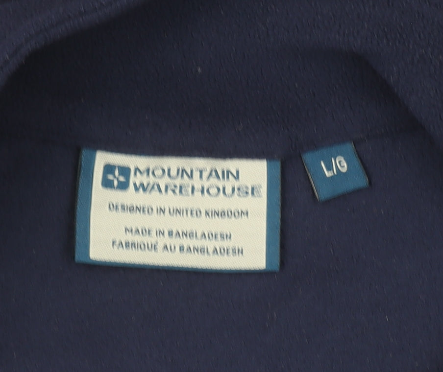 Mountain Warehouse Women's Navy Fleece Pullover Sweatshirt L 1/2 Zip Warm Winter Top