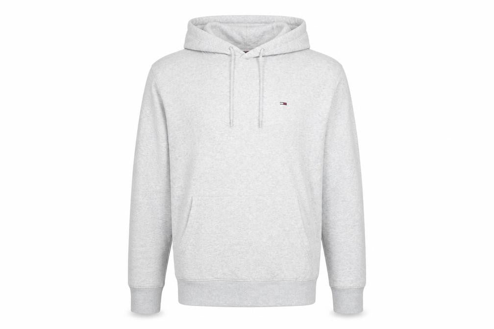 Mens UK L Regular Tommy Jeans Grey Pullover Hoodie