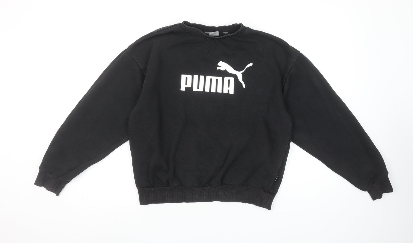 Puma Women's Black Medium Pullover Sweatshirt with Logo