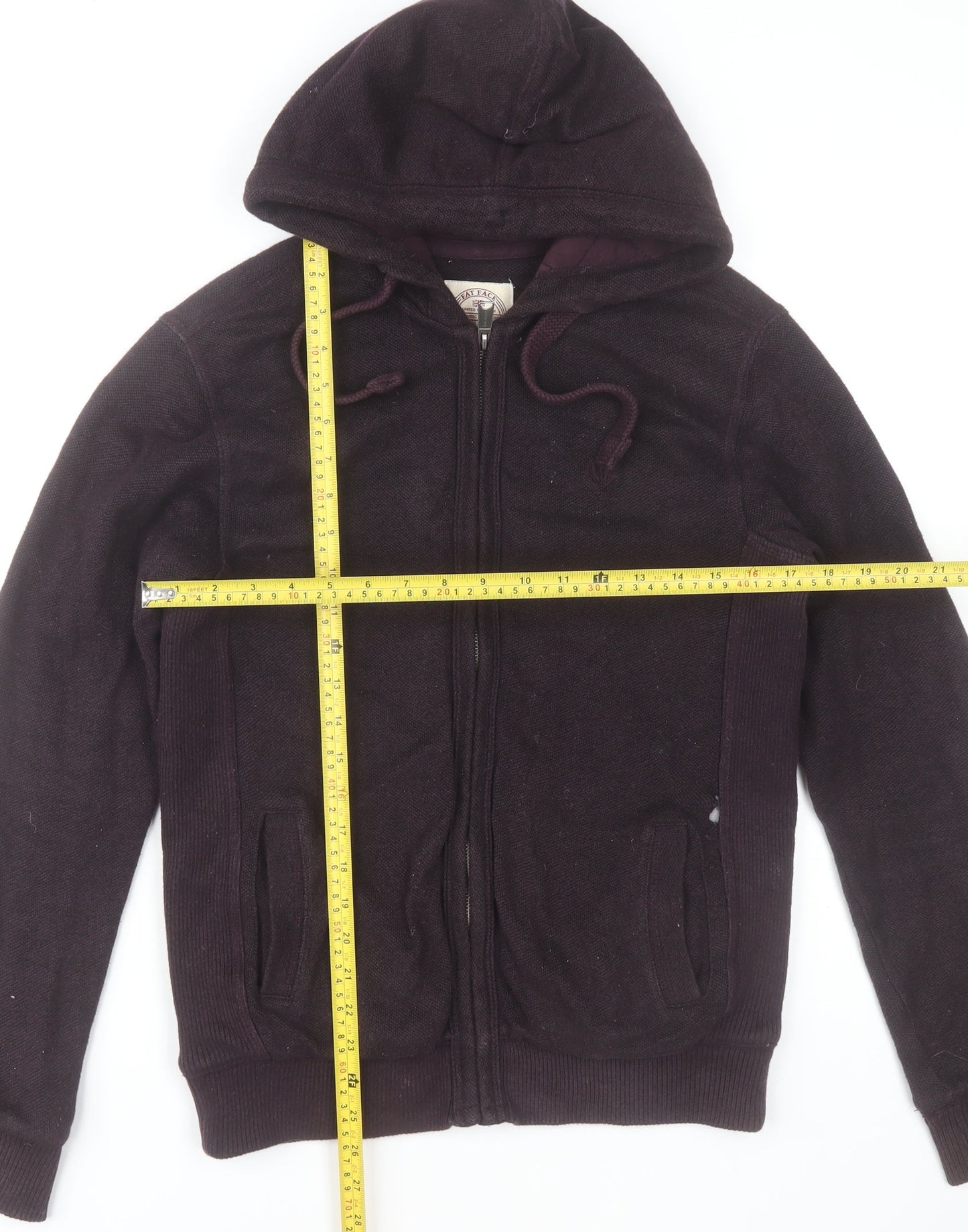 Fat Face Men's Purple Full Zip Hoodie XS Cotton Knit