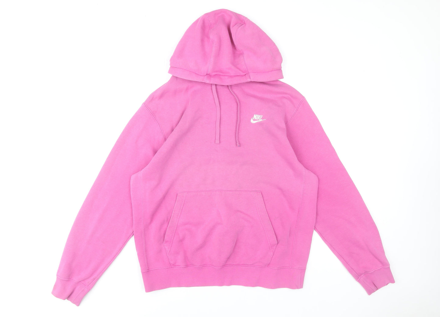 Nike Womens Pink Pullover Hoodie Medium Cotton Blend