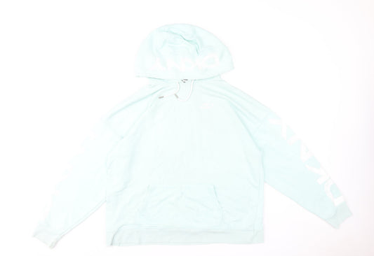 Womens UK M Relaxed DKNY Blue Pullover Hoodie