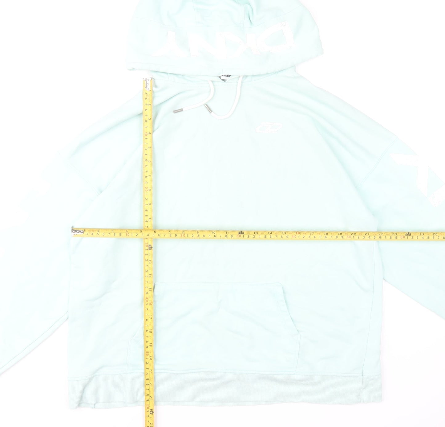 Womens UK M Relaxed DKNY Blue Pullover Hoodie