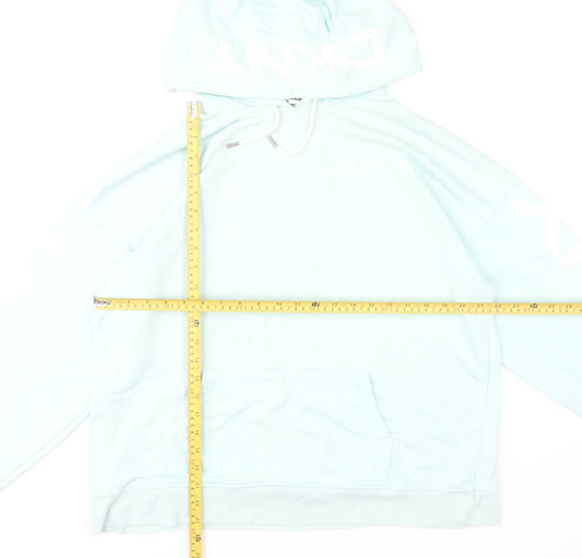 Womens UK M Relaxed DKNY Blue Pullover Hoodie