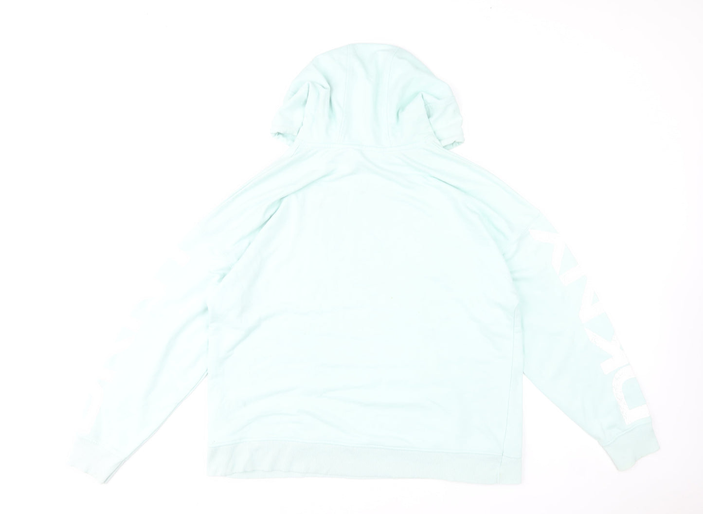 Womens UK M Relaxed DKNY Blue Pullover Hoodie
