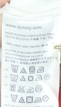 Tommy Hilfiger Women's Multicoloured XL Cotton Striped Boat Neck Jumper