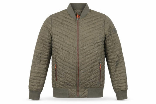 Superdry Men's Green Nylon Quilted Bomber Jacket Size S