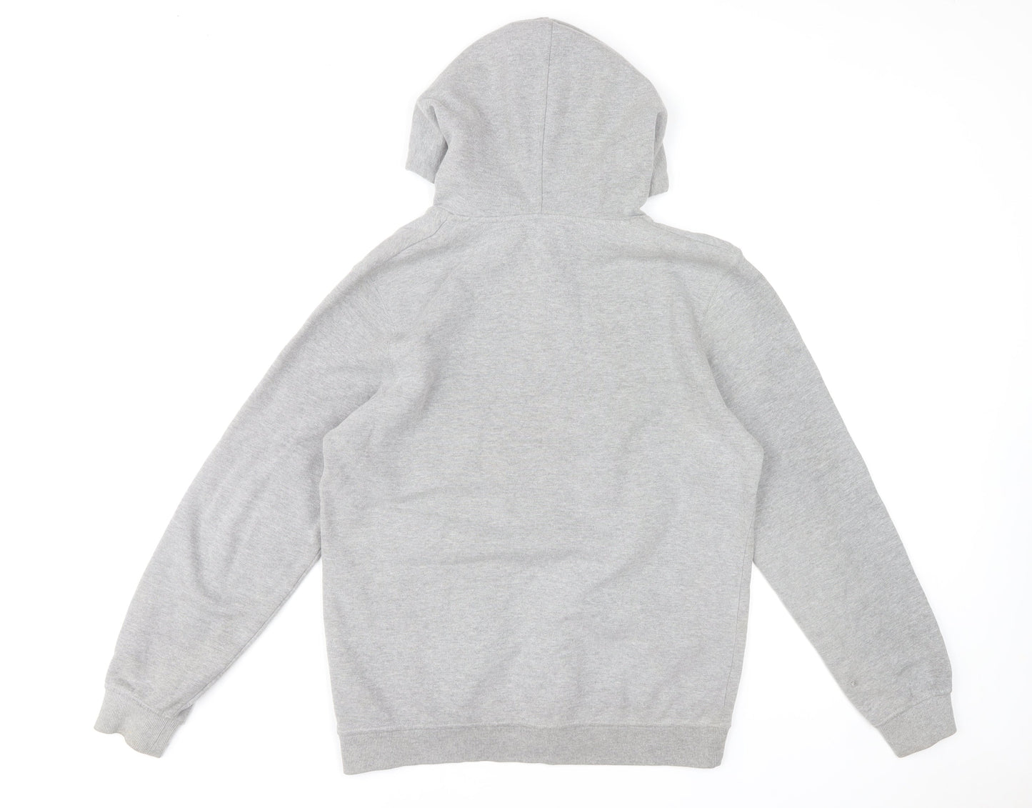 Jack & Jones Men's Grey Pullover Hoodie M Graphic Print Regular Fit