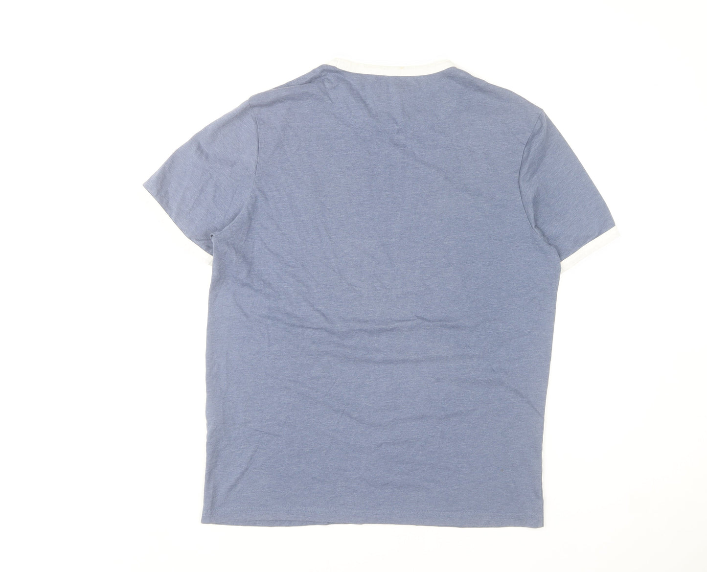 Mens UK Size M Lyle & Scott Blue  Polyester Blend T-Shirt