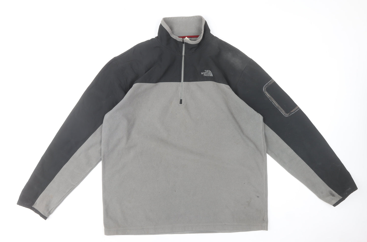 The North Face Men’s Grey XL Fleece 1/4 Zip Outdoor Sweatshirt
