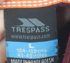 Trespass Mens Red Fleece 1/2 Zip Pullover Sweatshirt L