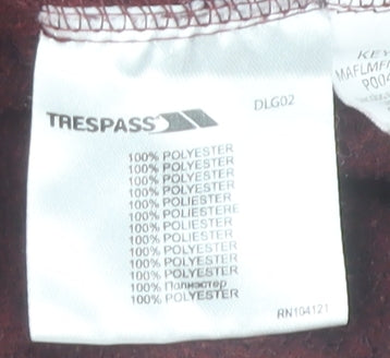 Trespass Mens Red Fleece 1/2 Zip Pullover Sweatshirt L