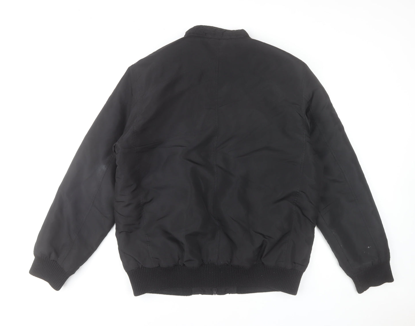 Jack & Jones Men's Black XL Bomber Jacket Polyester Casual