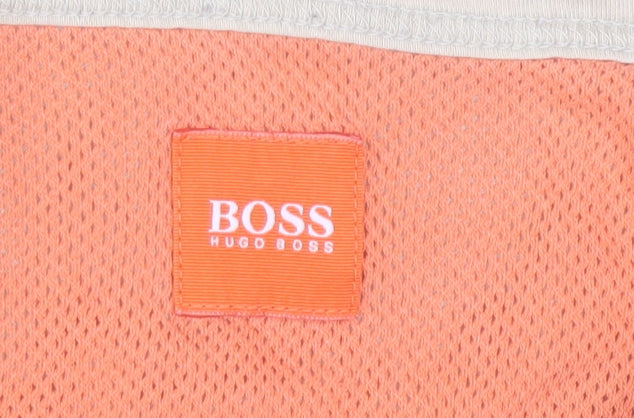 Hugo Boss Men’s Beige Cotton Crew Neck Short Sleeve T-Shirt Size L