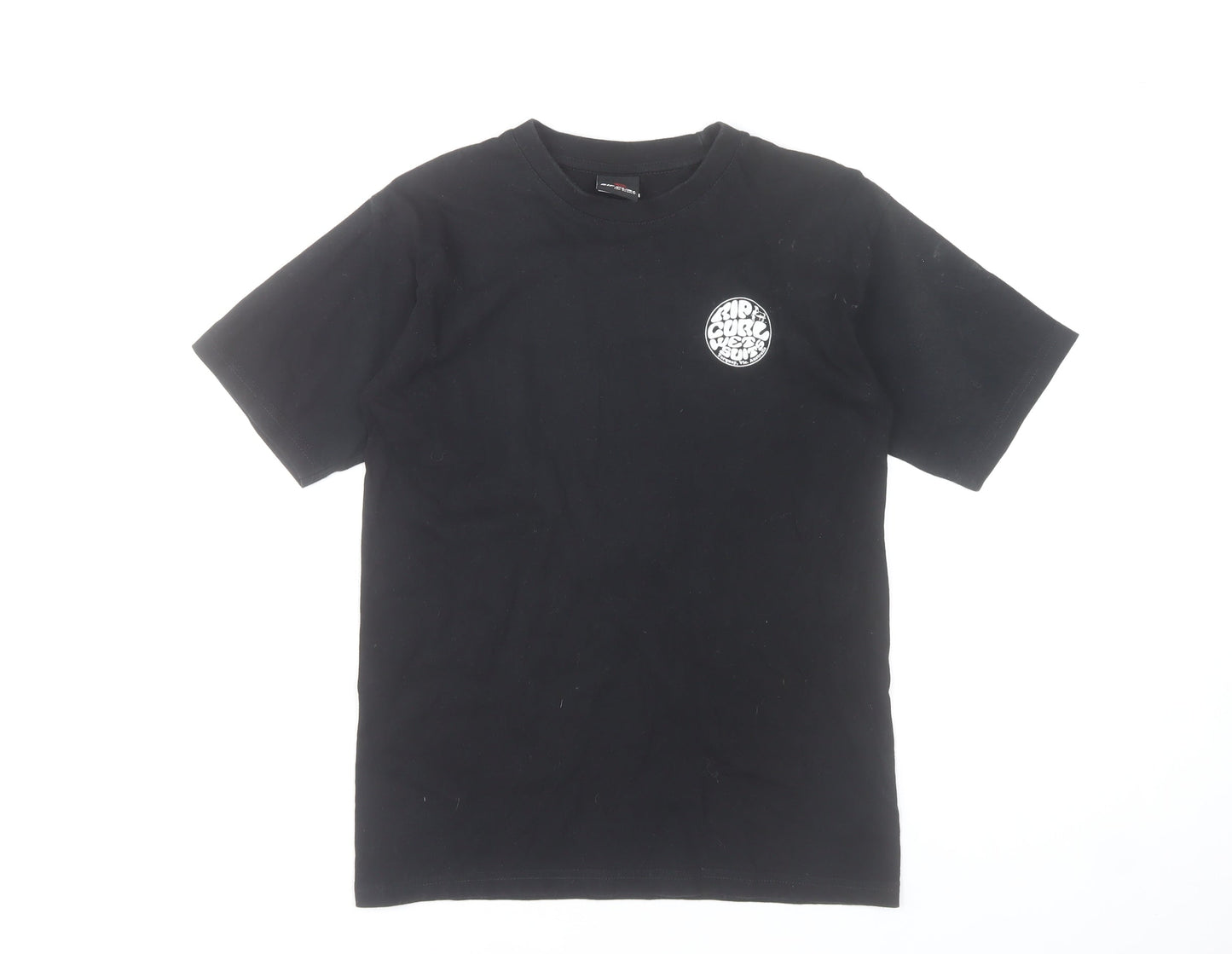 Rip Curl Boys Black Graphic Surf Logo Cotton T-Shirt 12 Years