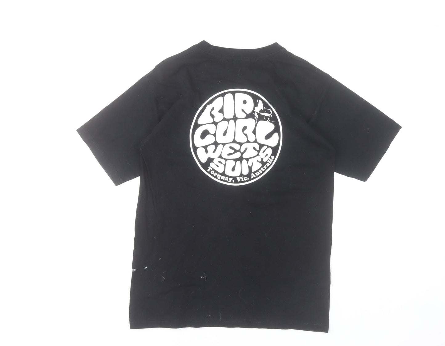 Rip Curl Boys Black Graphic Surf Logo Cotton T-Shirt 12 Years