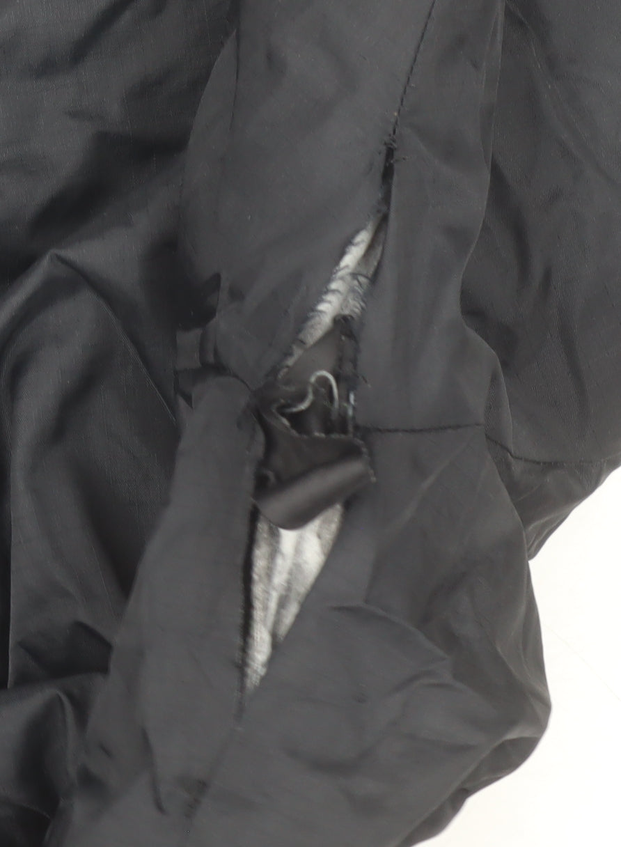 Jack & Jones Men's Black L Hooded Anorak Jacket Lined 1/4 Zip Casual