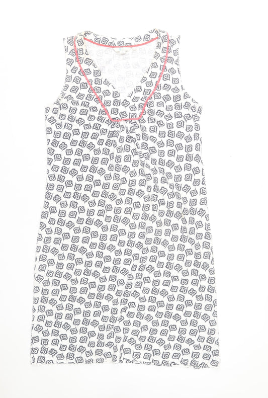 Boden Women’s White Floral Cotton Sleeveless Tank Dress Size 12