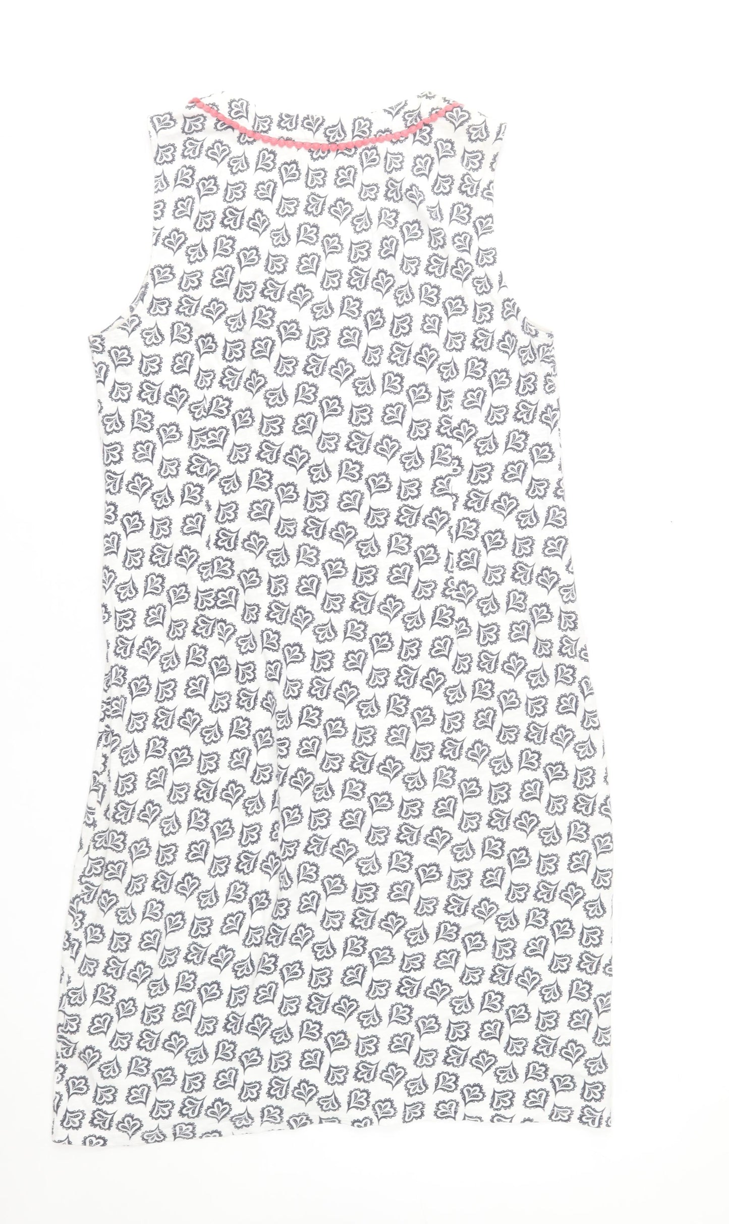 Boden Women’s White Floral Cotton Sleeveless Tank Dress Size 12