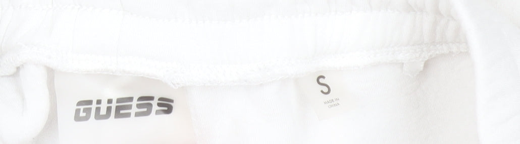Guess Women White Jogger Sweatpants Size S Viscose Blend