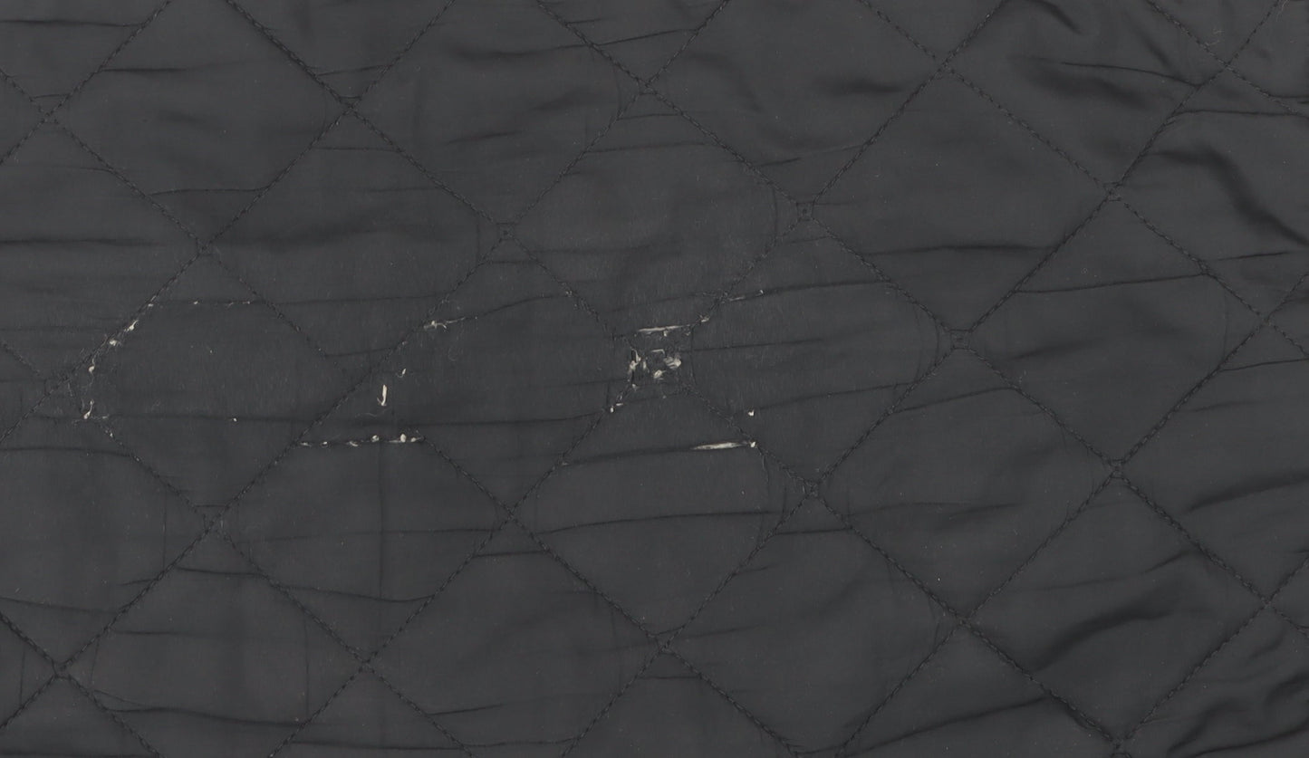 Joules Womens Blue Quilted Mid-Length Jacket Size S Polyester Zip