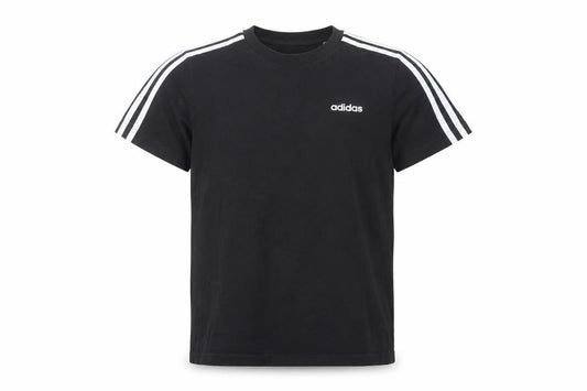 Adidas Boys Black 164 Regular Fit Crew Neck Short Sleeve T-Shirt