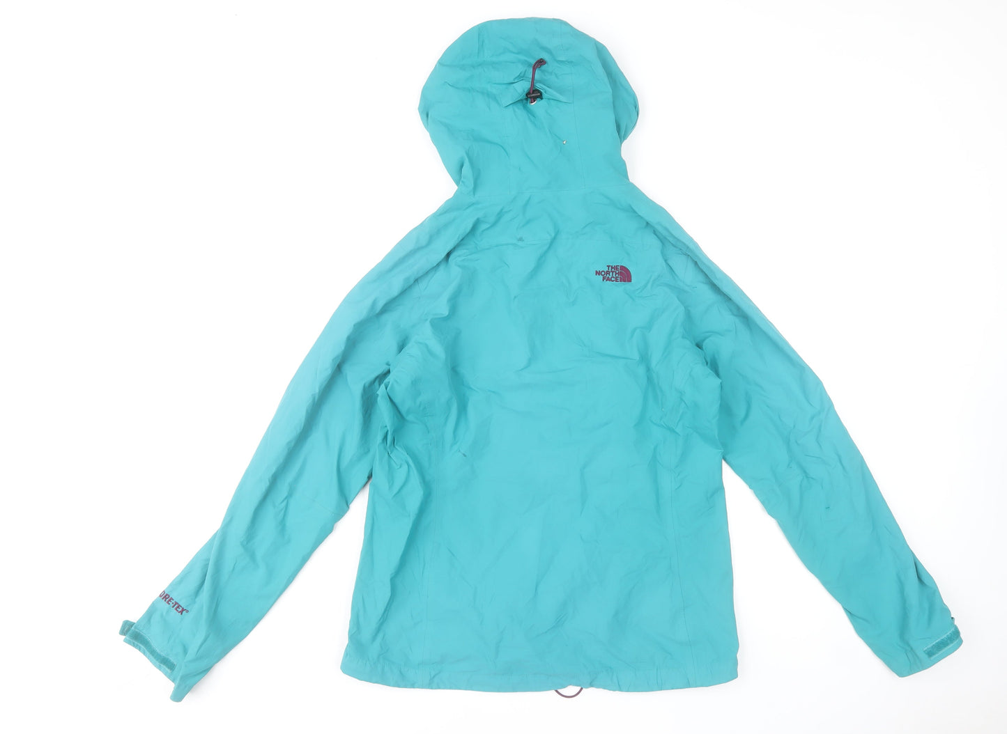 The North Face Womens Blue Waterproof Hooded Rain Jacket Size M