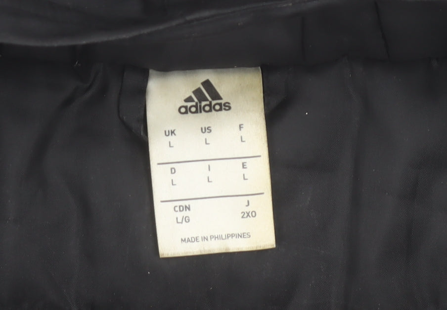 Adidas Men’s Black Sheffield United Hooded Puffer Jacket Size L