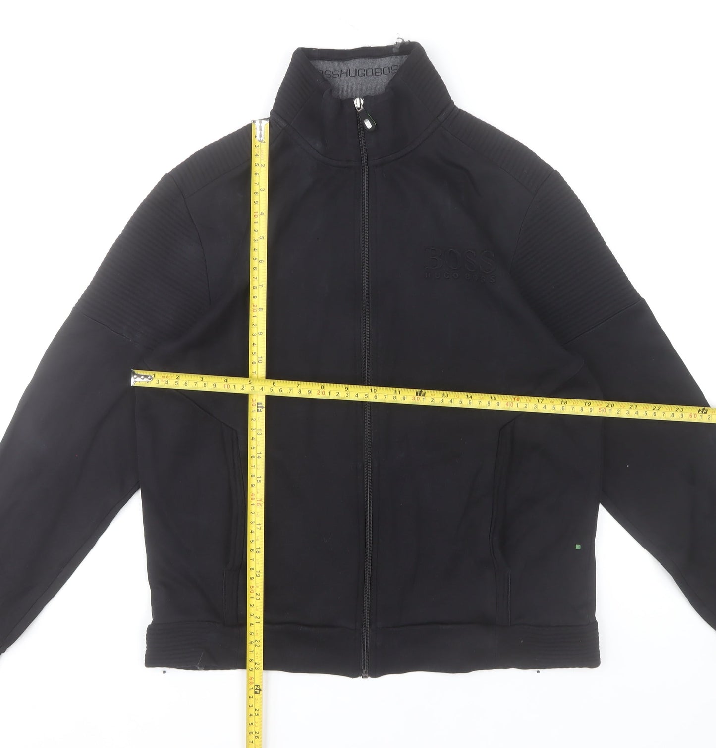 Hugo Boss Men’s Black Full Zip Sweatshirt Regular Fit M