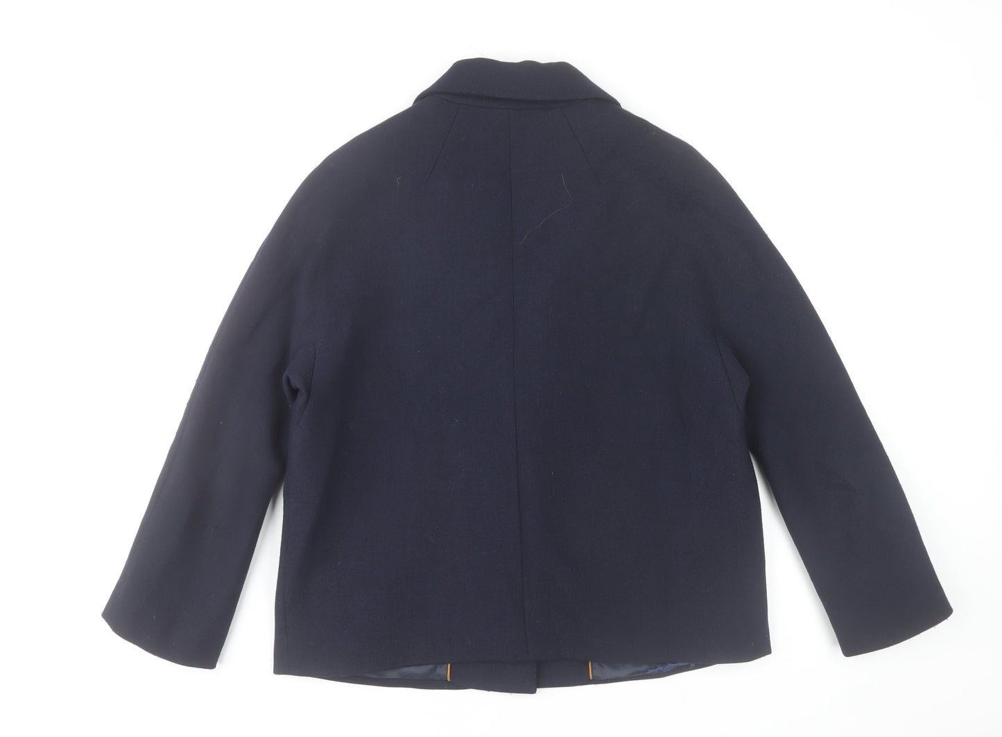 Jigsaw Women's Blue Wool Look Short Blazer Jacket M