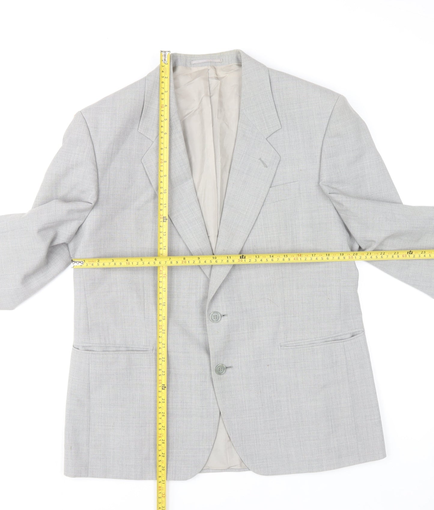 Varteks International Men's Grey Wool Blend 42 Blazer Jacket