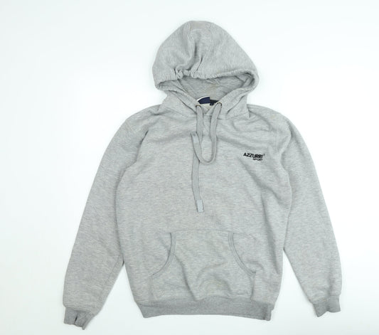 Azzurri Sport Men's Grey Pullover Hoodie Medium Fleece Regular Fit