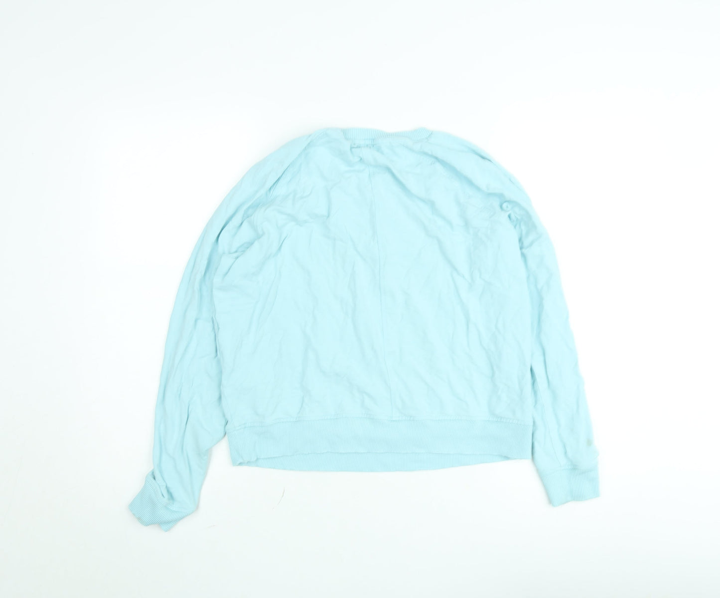 Marks and Spencer Goodmove Women's Blue Cotton Pullover Sweatshirt Size S